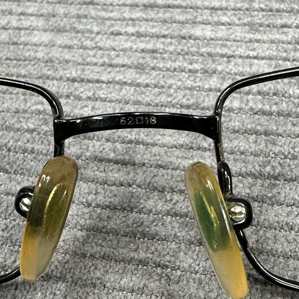 Vogue VO 3493 352 Black Metal Rectangular Y2K Eyeglasses Frames 52-18-135 Vtg